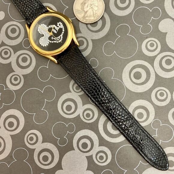 Vintage Disney x Pedre Rhinestone Mickey Mouse Watch Swiss Parts Movememt - Picture 11 of 16